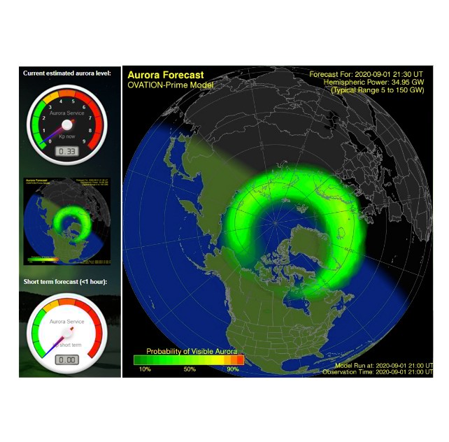 planifier aurores boreales